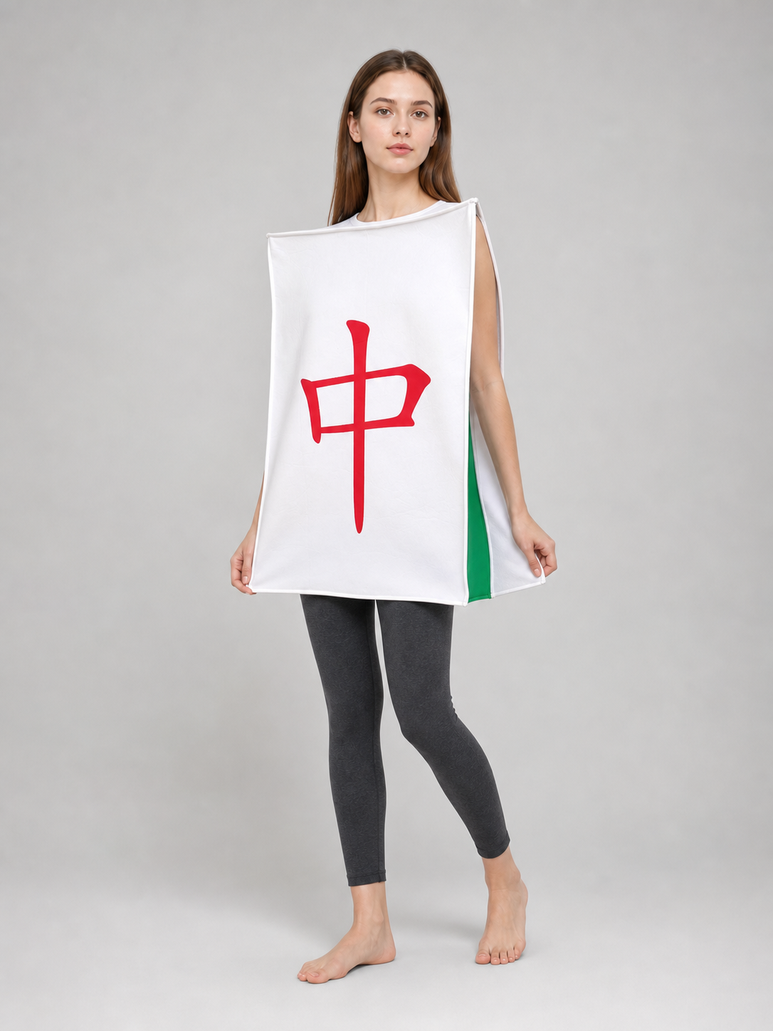 Carnival tunic with a red symbol for performances