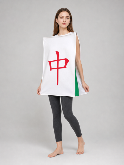 Carnival tunic with a red symbol for performances
