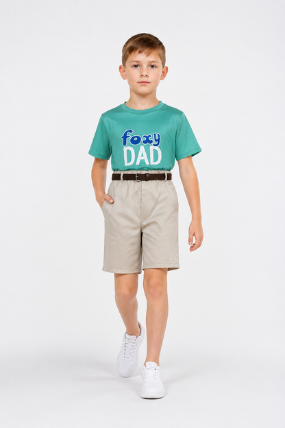Kids' Foxy Dad Costume with T-Shirt, Shorts, and Belt Costumes detail 2