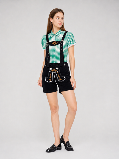Traditional Costume with Shirt and Suspender Shorts