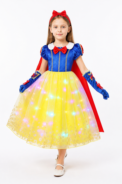 Halloween LED Light-Up Dress with a Red Bow Costume Dresses detail 2