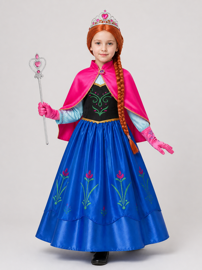 Princess Anna Costume with Cape and Accessories Costume Capes detail 2