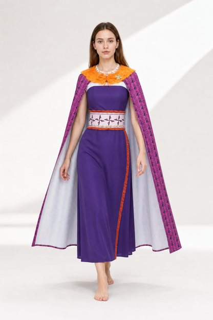 Stage Costume Set with Dress and Cape