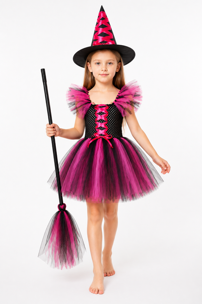 Witch Costume with Pointed Hat and Full Skirt Costume Headwear detail 2