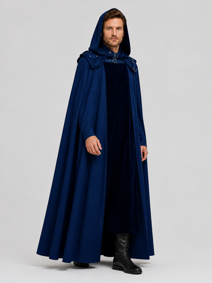 Adult Black Hooded Cloak for Halloween Cosplay Costume Capes detail