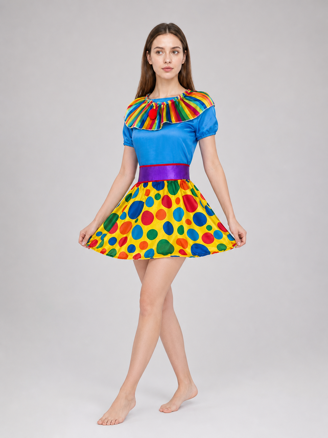 Clown Costume Dress with Hat