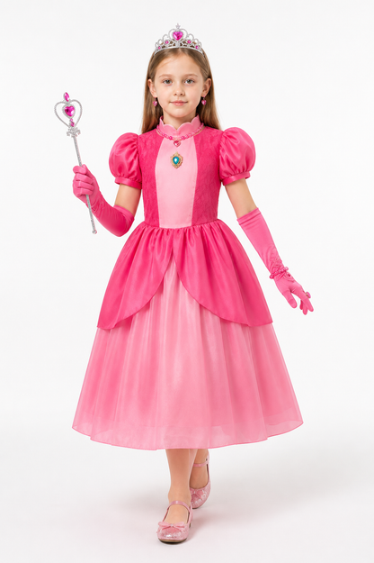 Pink Princess Costume with Full Skirt and Accessories Costume Accessories detail 2