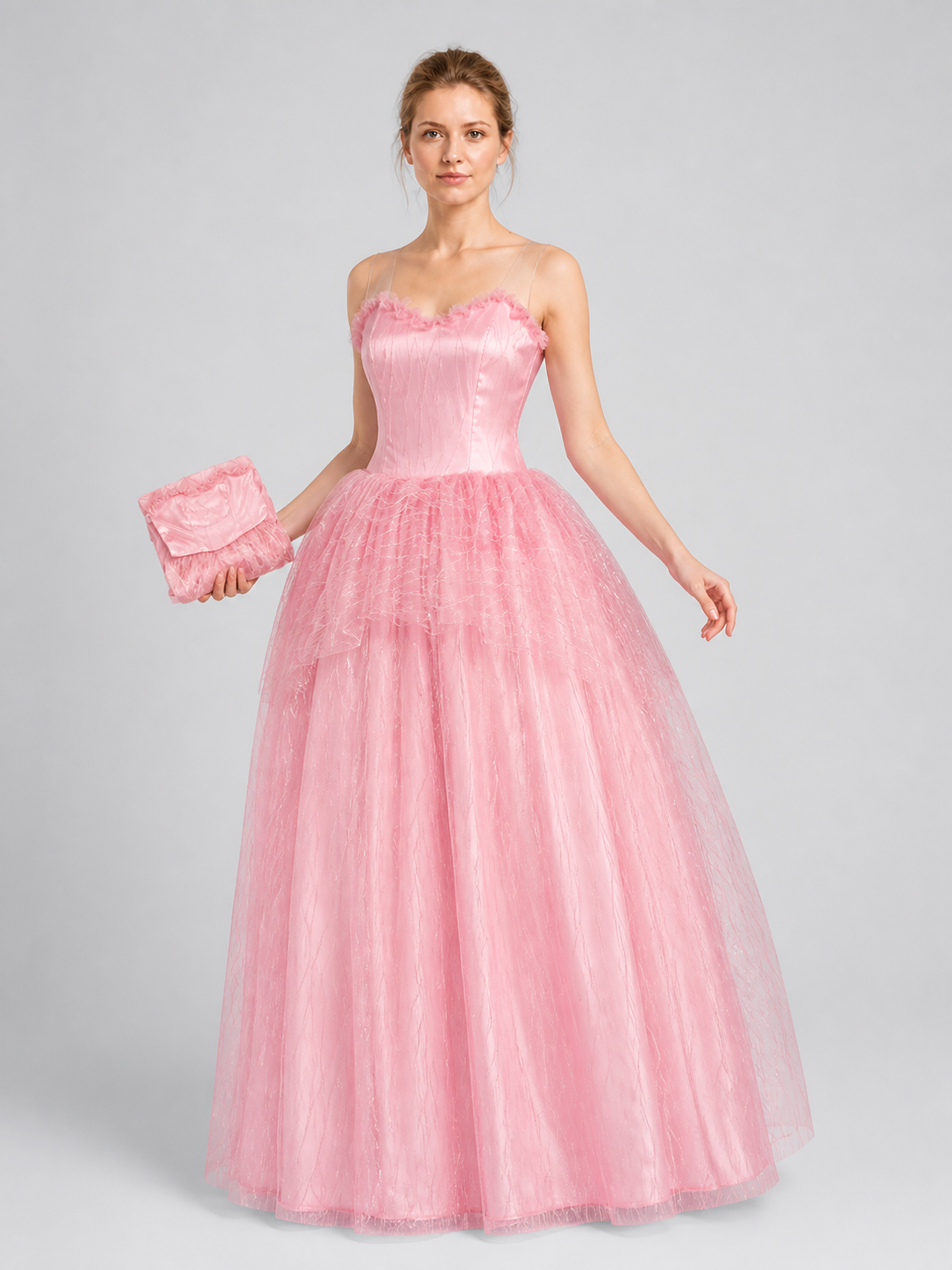 Pink Glinda Full-Skirted Dress for Cosplay Costume Dresses detail 2