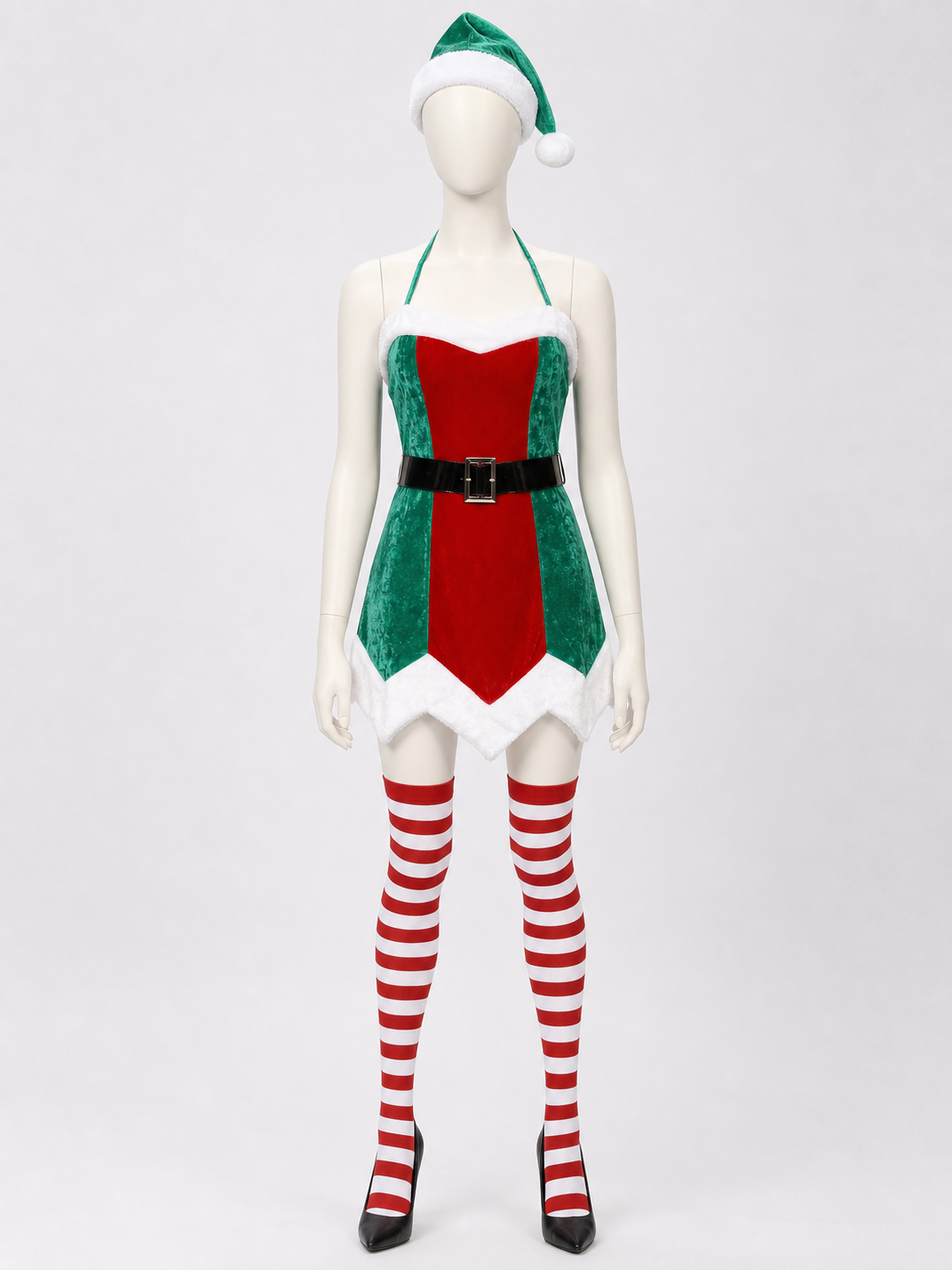 Christmas Carnival Costume with White Trim