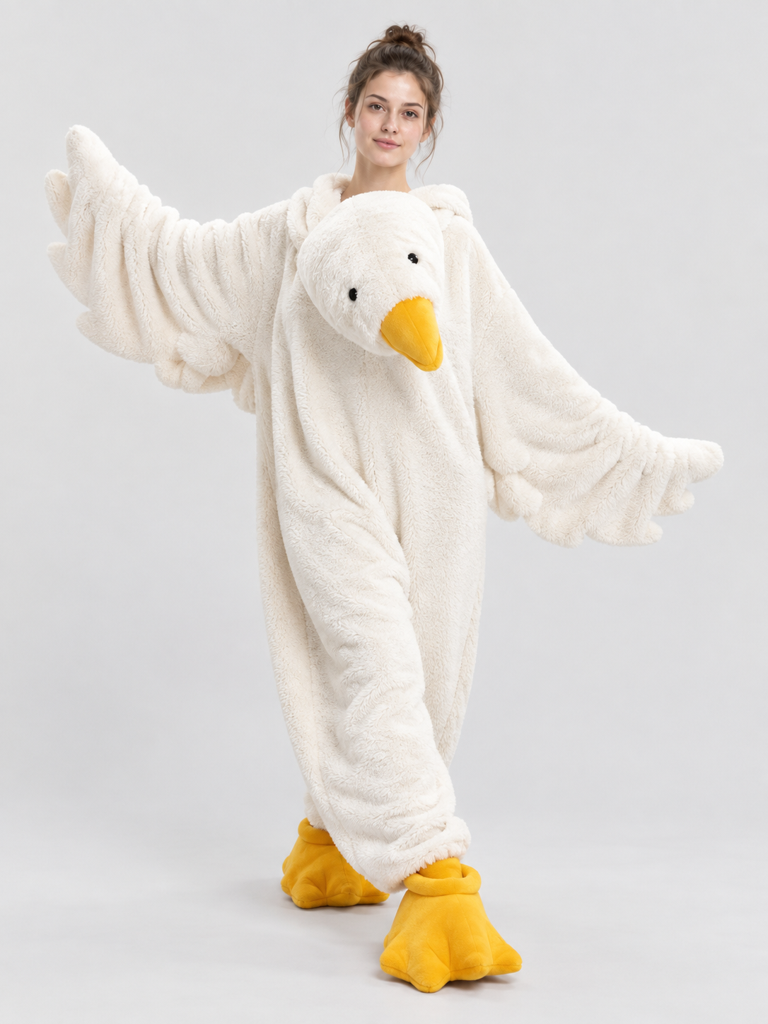 White Goose Kigurumi Pajama with Yellow Details