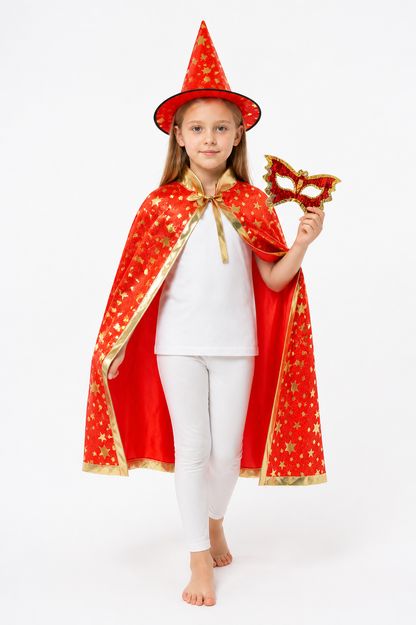 Kids' Halloween Cape with Hat and Mask Costume Capes detail 2