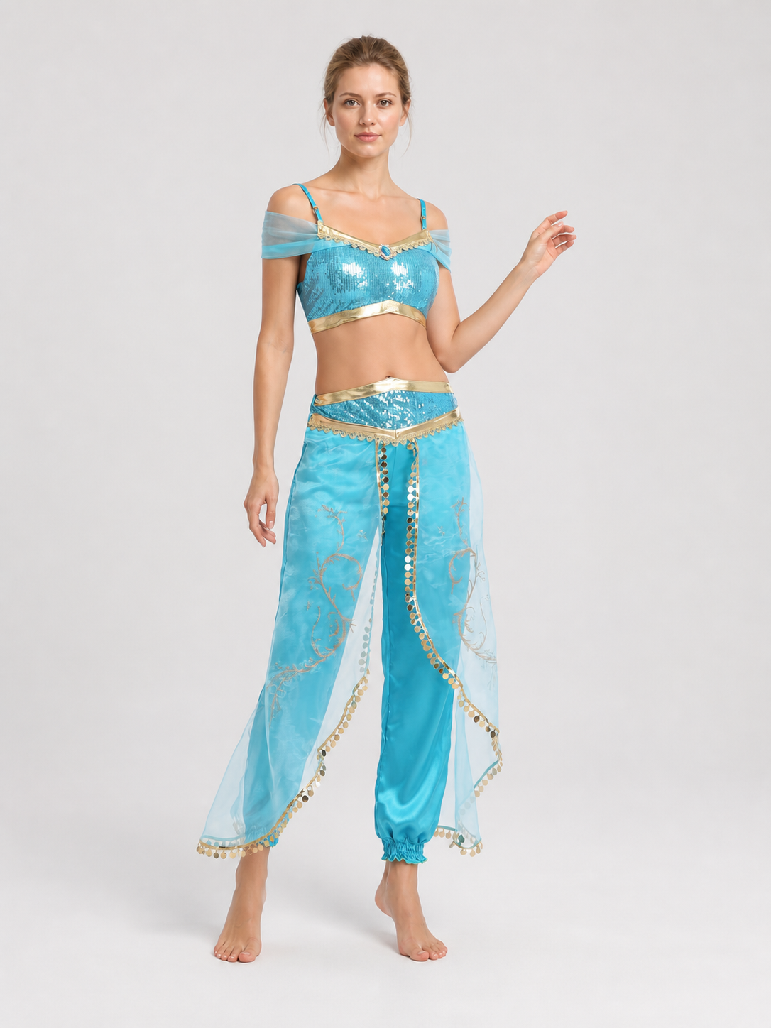 Adult Princess Jasmine Costume for Halloween Costumes detail 2