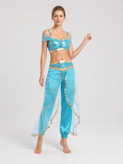 Adult Princess Jasmine Costume for Halloween Costumes detail 2