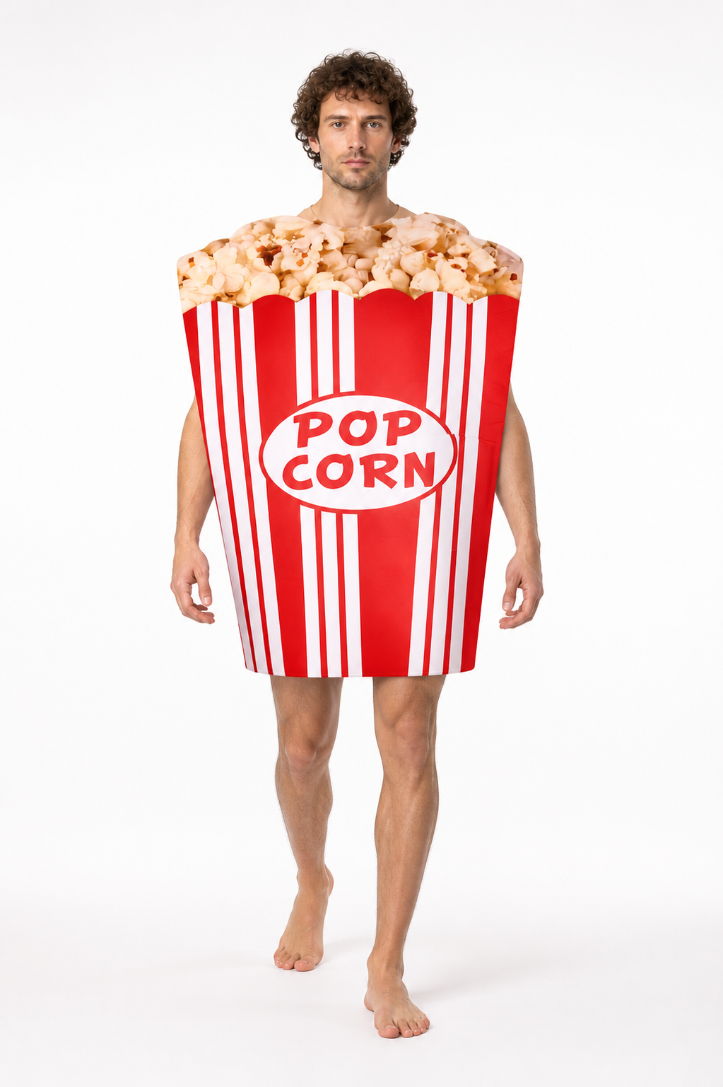 Voluminous Red and White Popcorn Carnival Costume Costumes detail 2