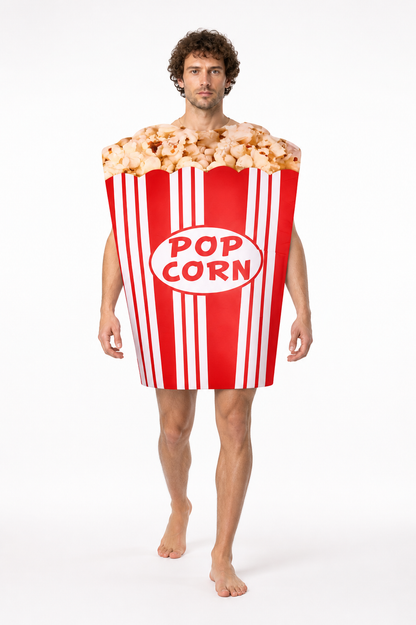Voluminous Red and White Popcorn Carnival Costume Costumes detail 2