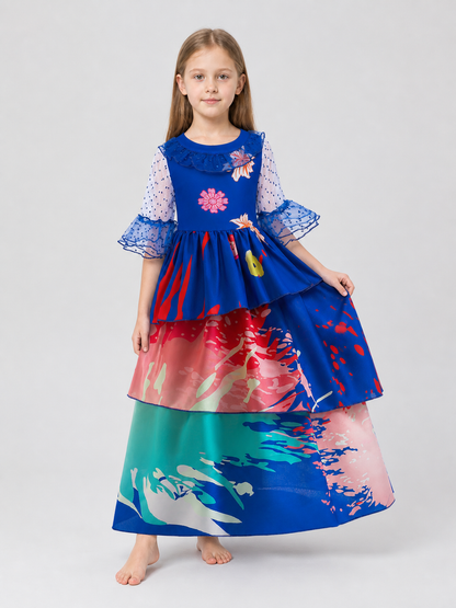Children's cosplay dress with a full skirt and ruffles Costume Dresses detail 2
