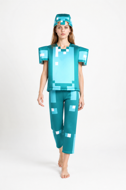 Minecraft “Diamond Armor” Costume with Helmet product detail 2