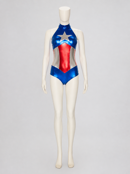 Superhero Costume with Stars for Cosplay Costumes detail
