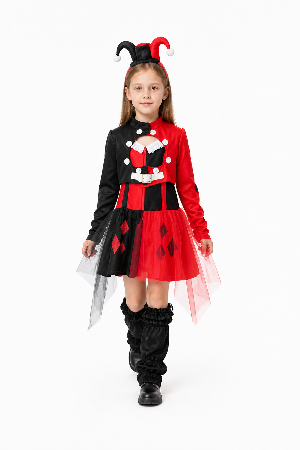 Halloween clown costume with dress and hat Costume Dresses detail 2