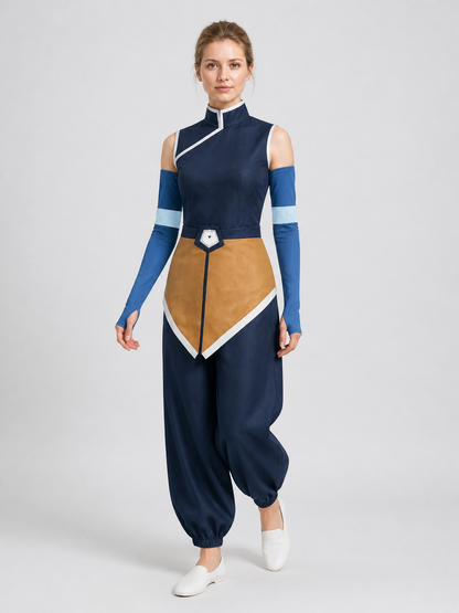 Avatar Zuko and Katara Cosplay Costume with Belt and Arm Guards
