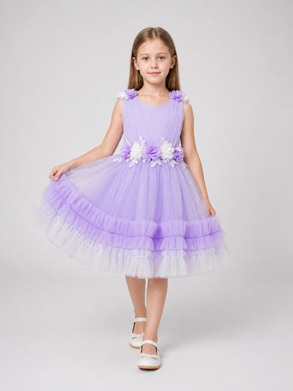 Full Tulle Dress with Floral Decor Costume Dresses detail 2