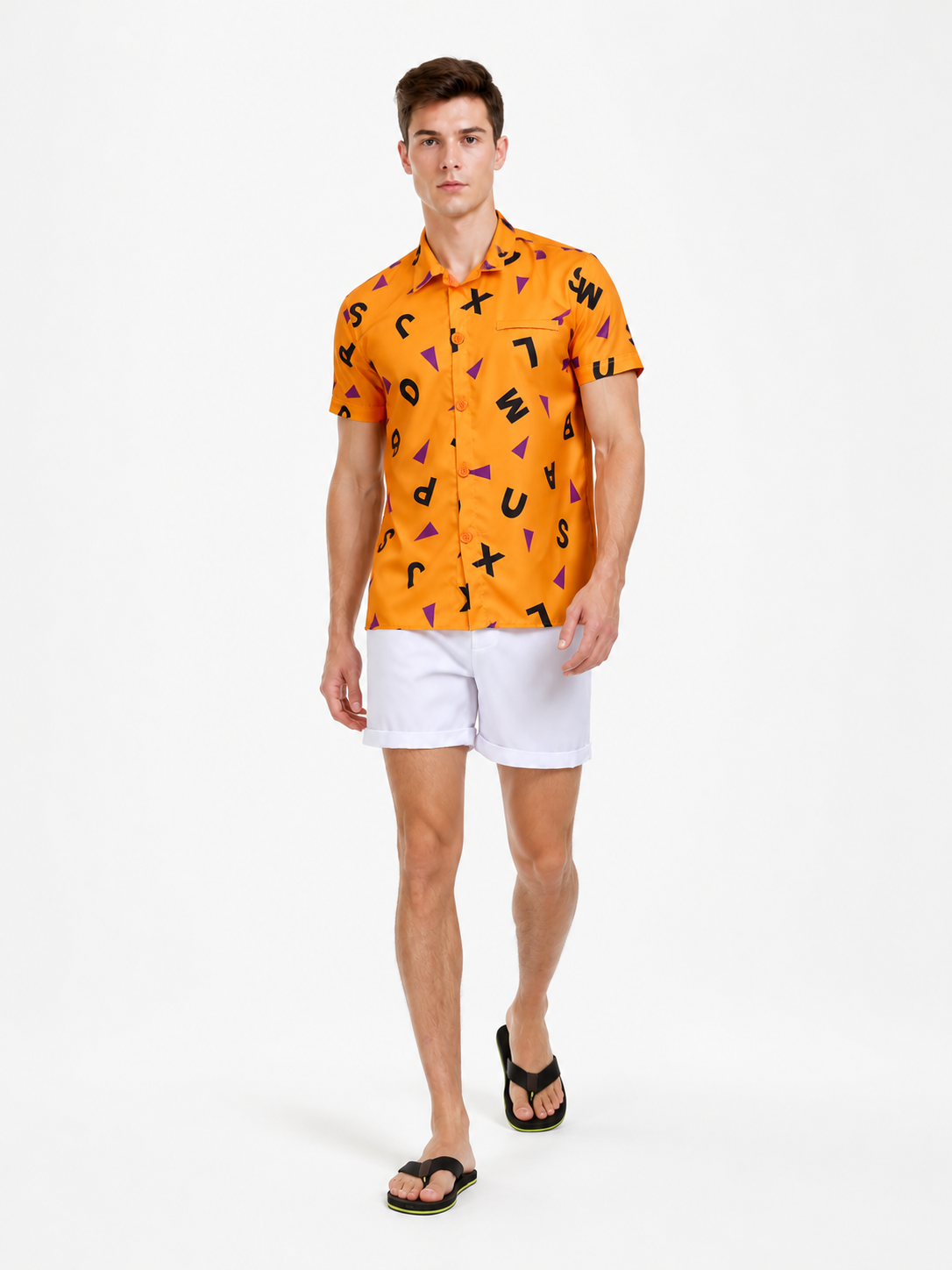 Printed Shirt, Short Sleeves, Chest Pocket product detail 2