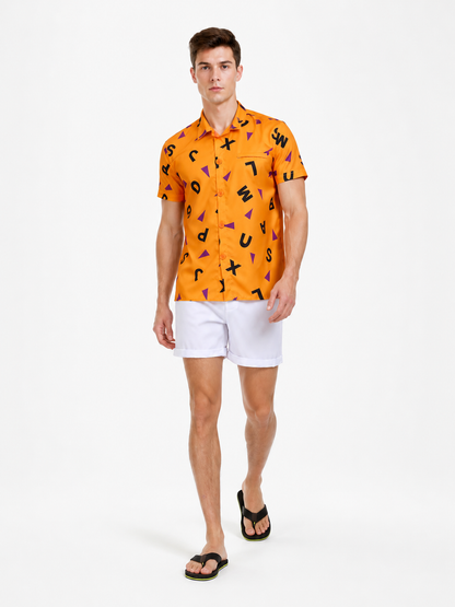 Printed Shirt, Short Sleeves, Chest Pocket product detail 2