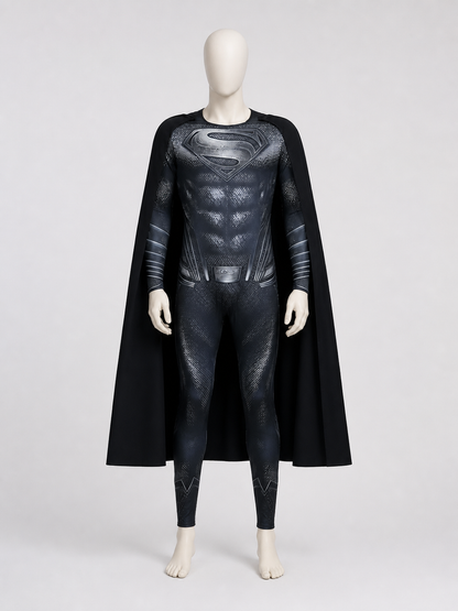 Superman Costume: Black Jumpsuit with Cape for Cosplay Costume Capes detail 2