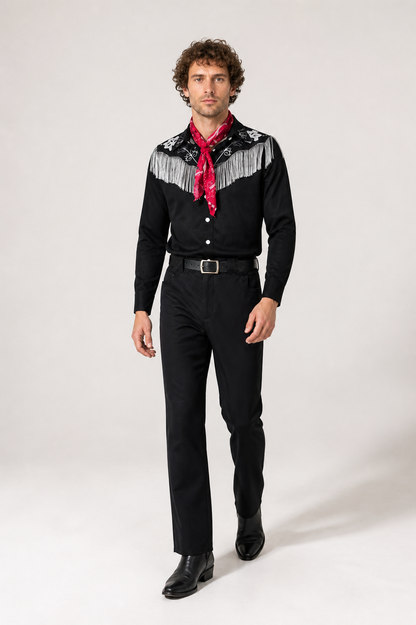 Western-Style Fringe Cosplay Costume on-model alternate view