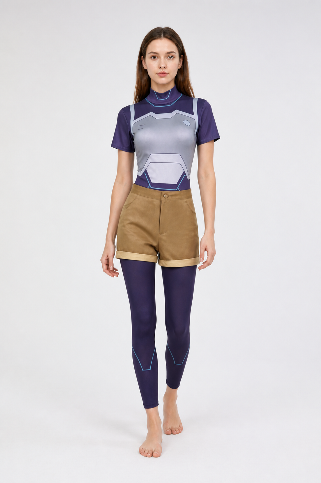Zoe Cosplay Costume: T-Shirt, Shorts, Leggings Costumes detail 2