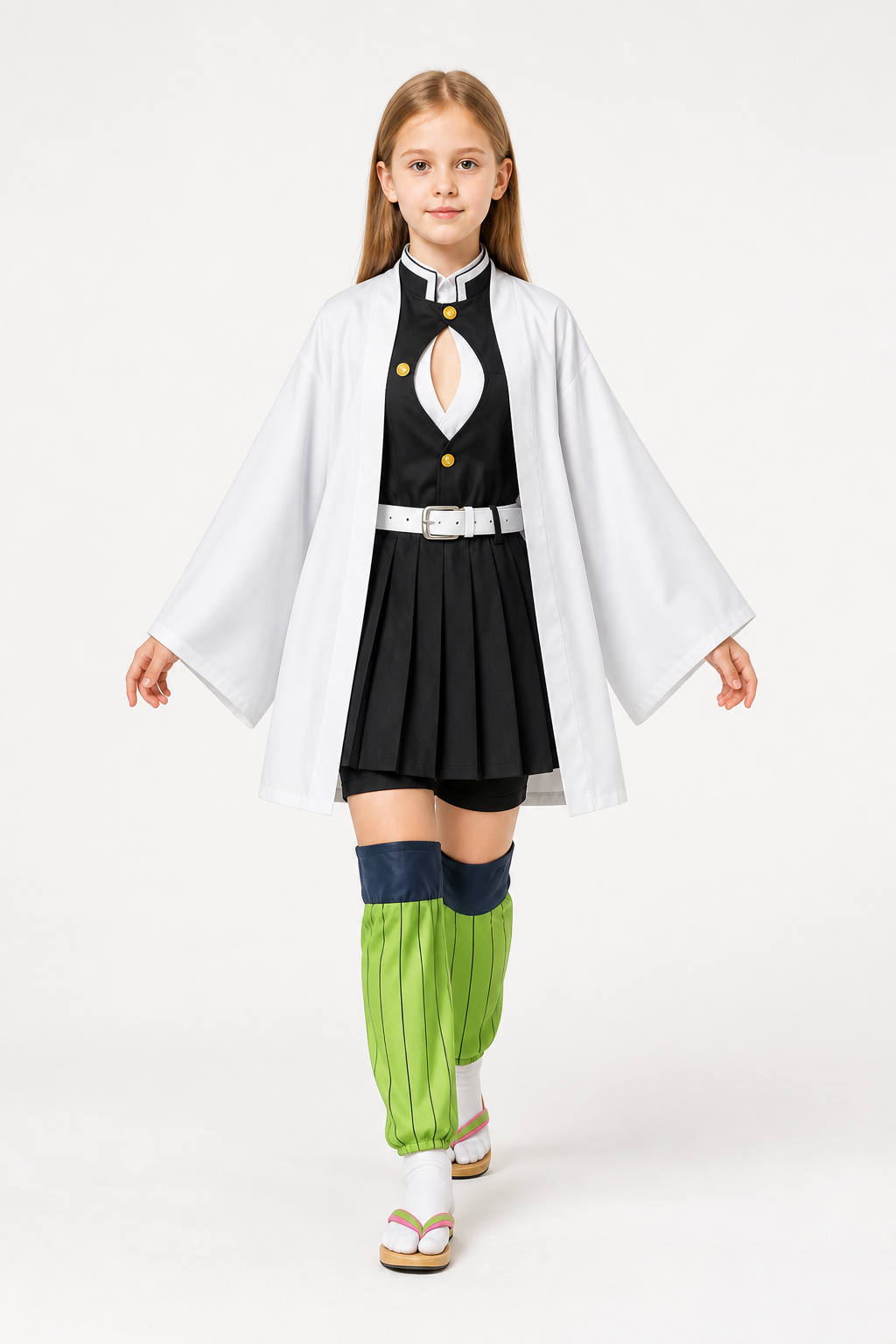 Mitsuri Kanjoji Cosplay Costume with Bow and Skirt Costume Accessories detail 2