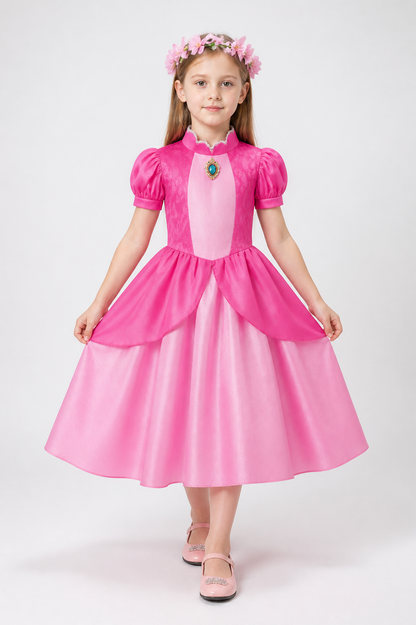 Puffy layered princess dress with short sleeves Costume Dresses detail 2