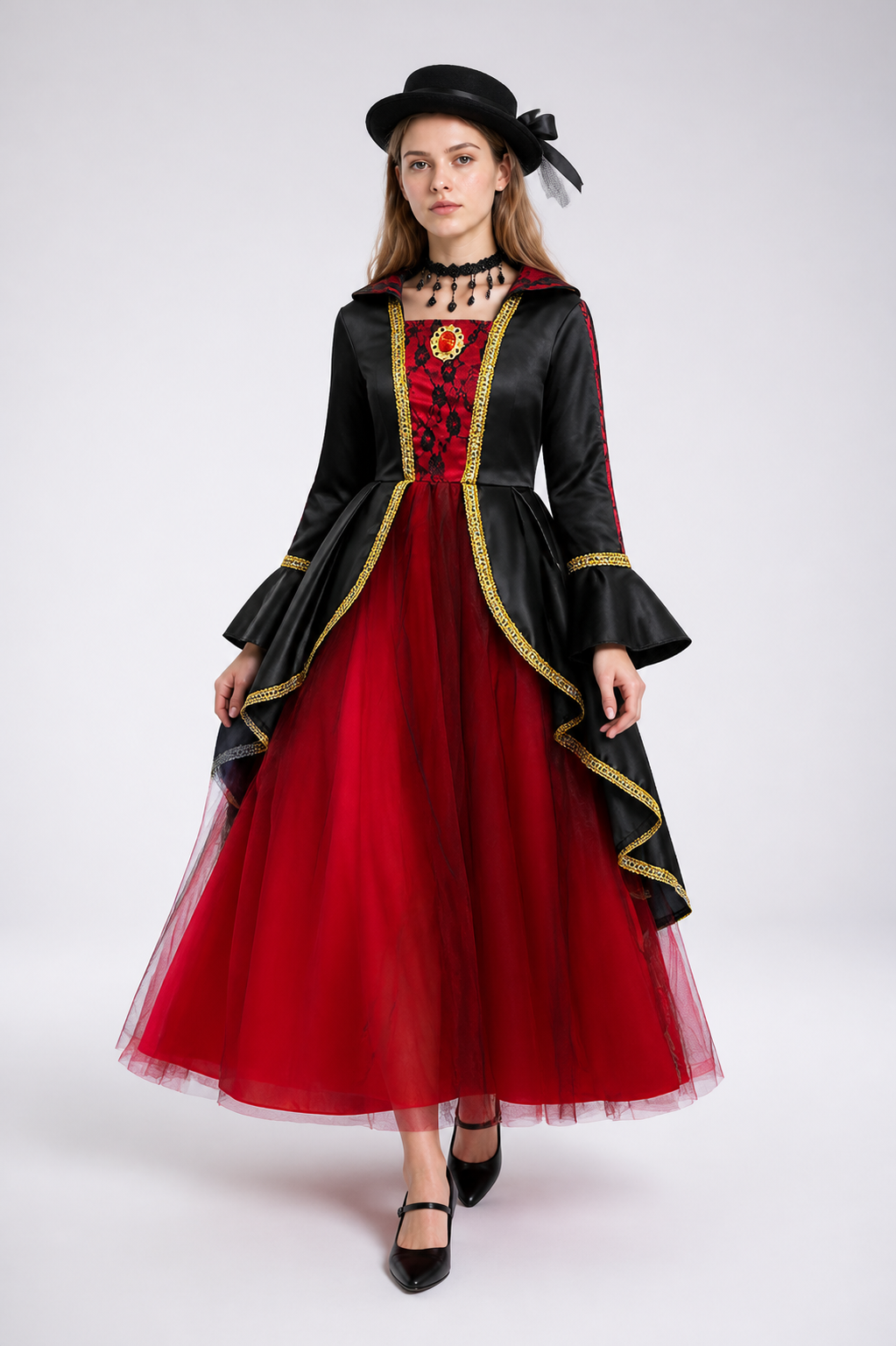 Children’s Halloween Costume: Dress with Hat and Necklace product detail 2