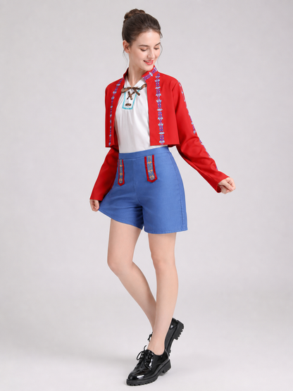 Historical Cosplay Costume with Jacket and Shorts