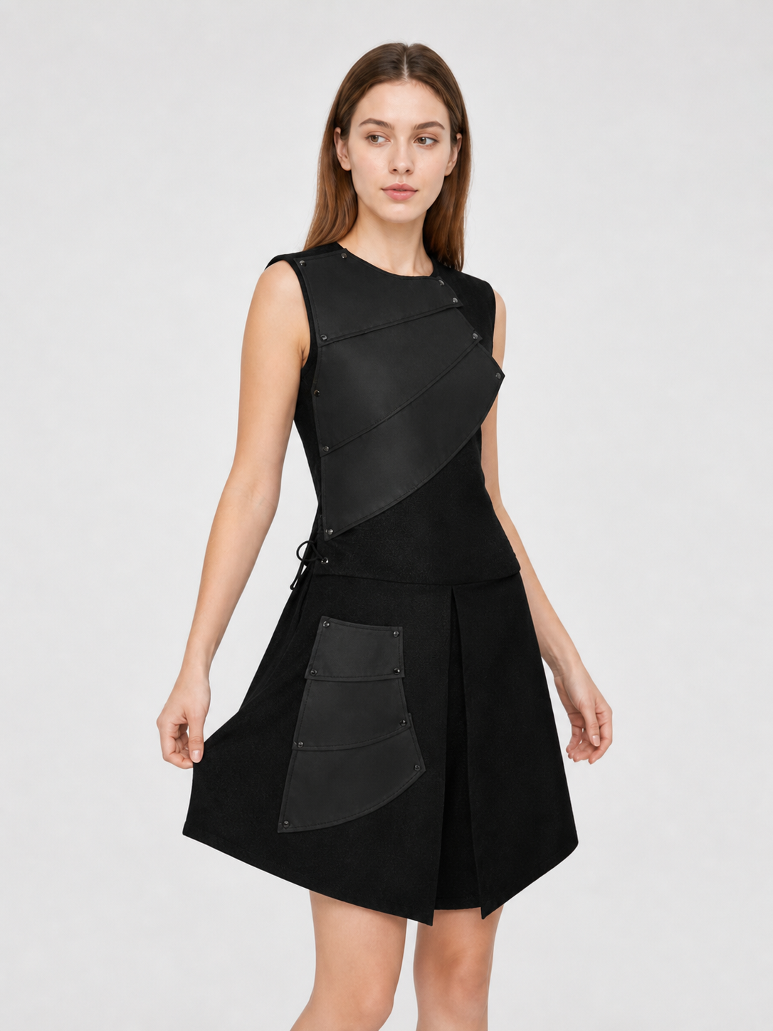 Black Asymmetrical Sleeveless Jumpsuit