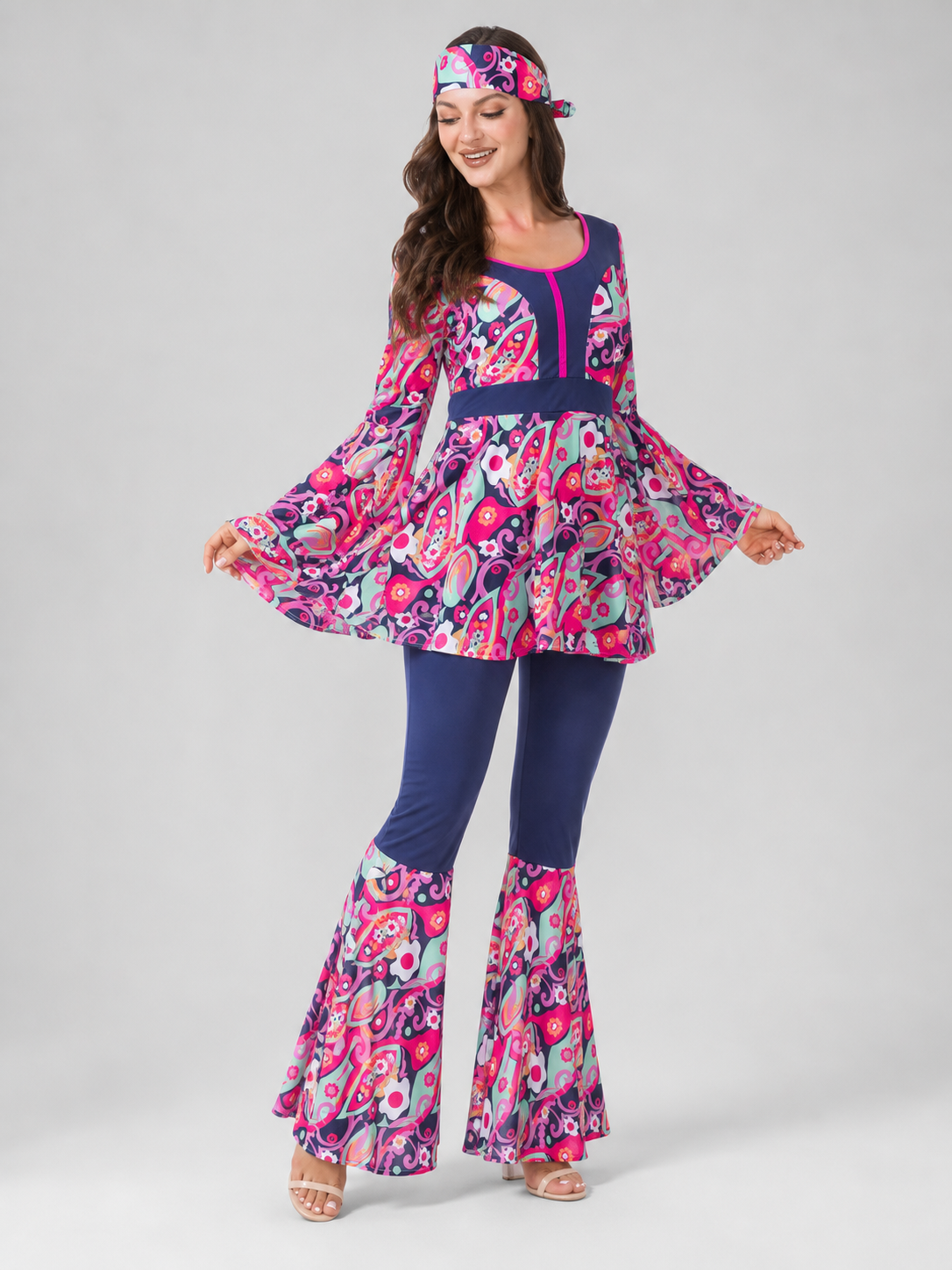 Retro Stage Costume: Top and Flared Pants Costumes detail