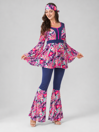 Retro Stage Costume: Top and Flared Pants Costumes detail