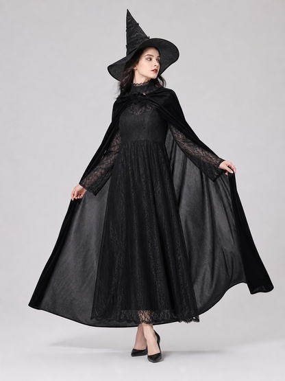 Elphaba Cosplay Costume: Dress, Cape, and Hat