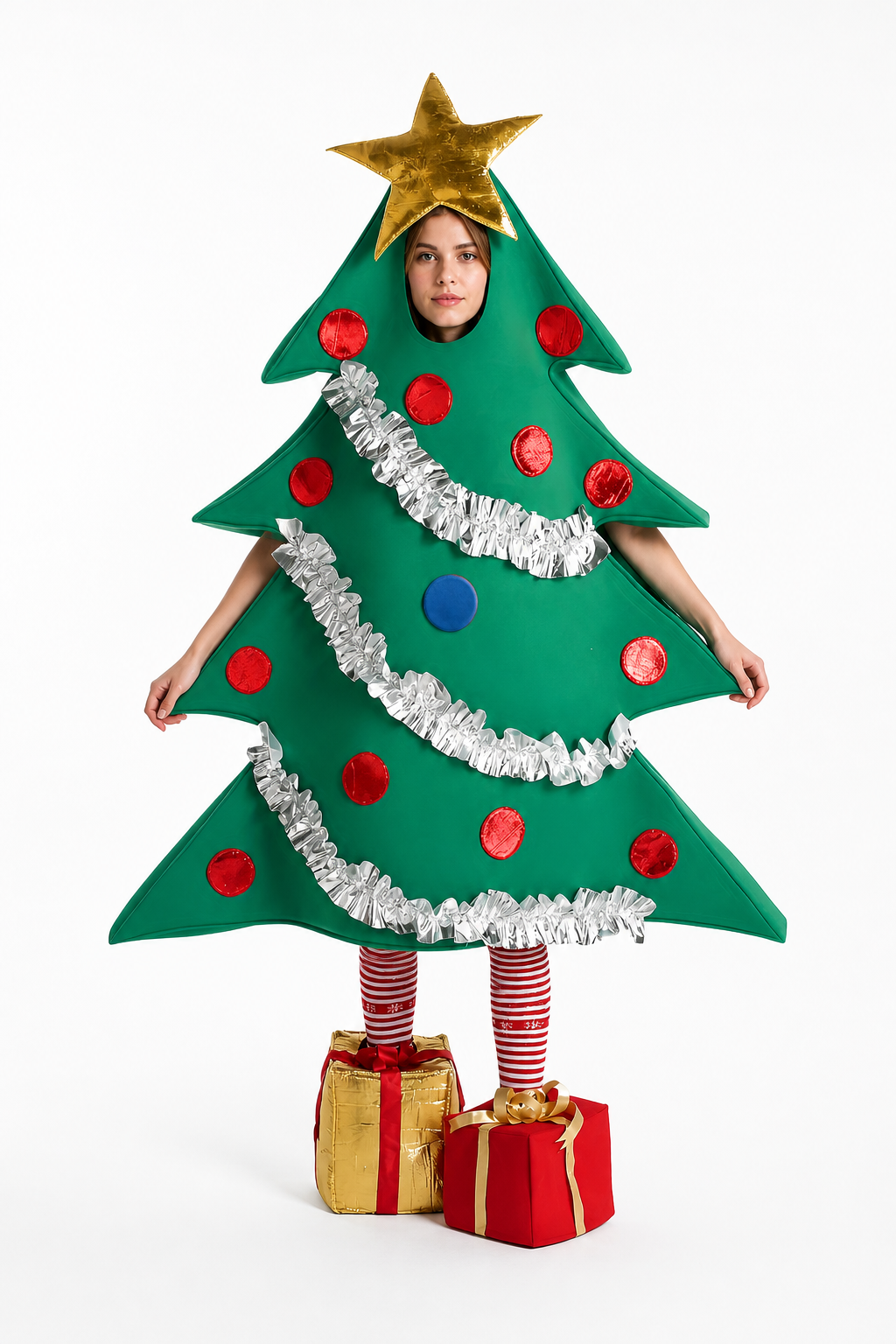 New Year's inflatable Christmas tree costume with gifts Costumes detail 2