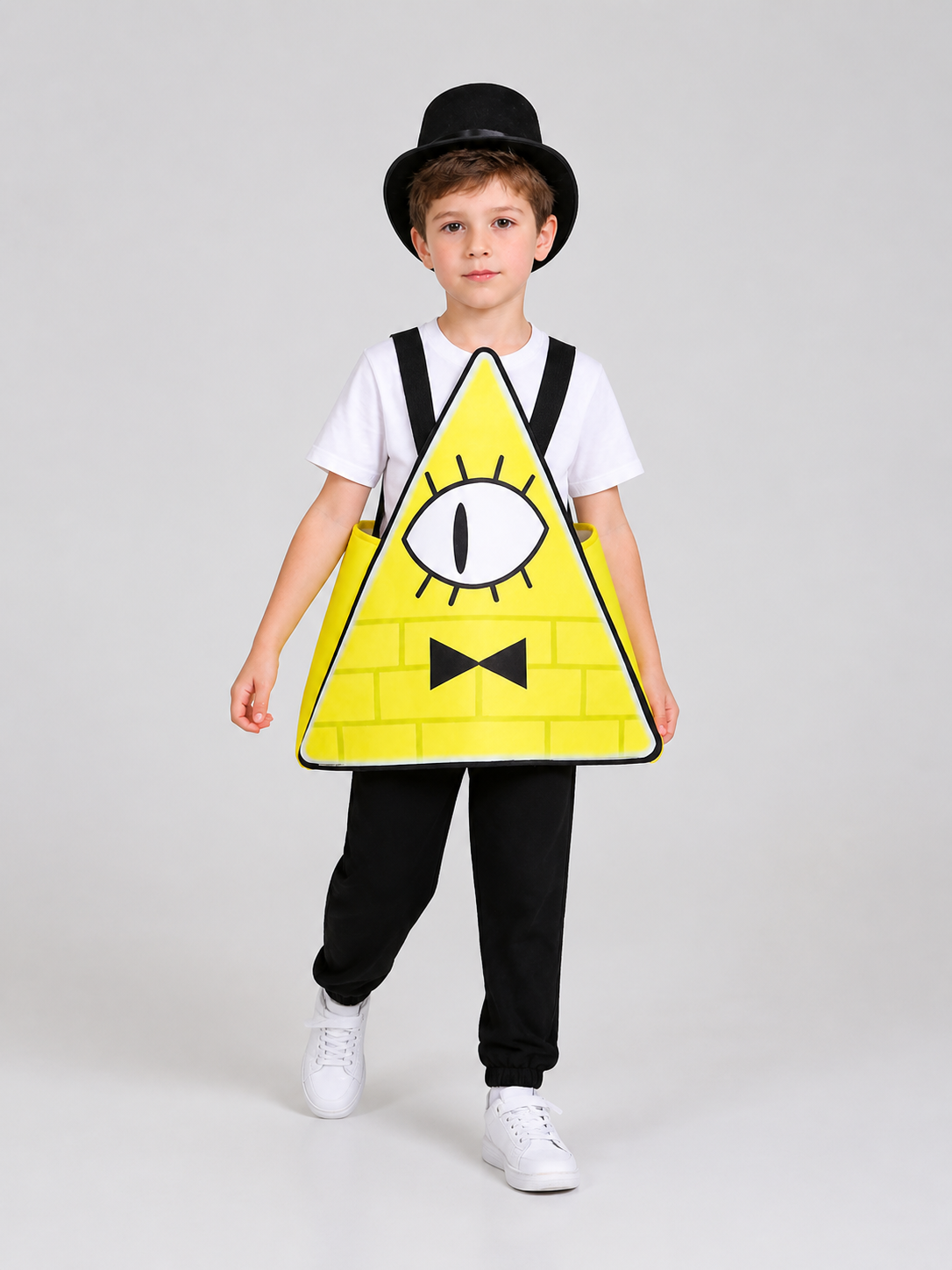 Bill Cipher Cosplay Costume: Triangular Look with Hat Costume Headwear detail 2