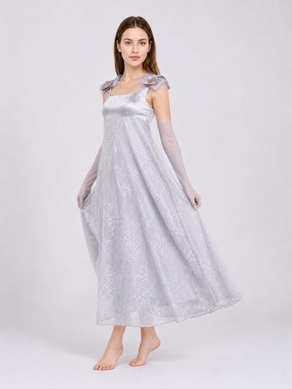 Long Cosplay Dress with Mask and Gloves