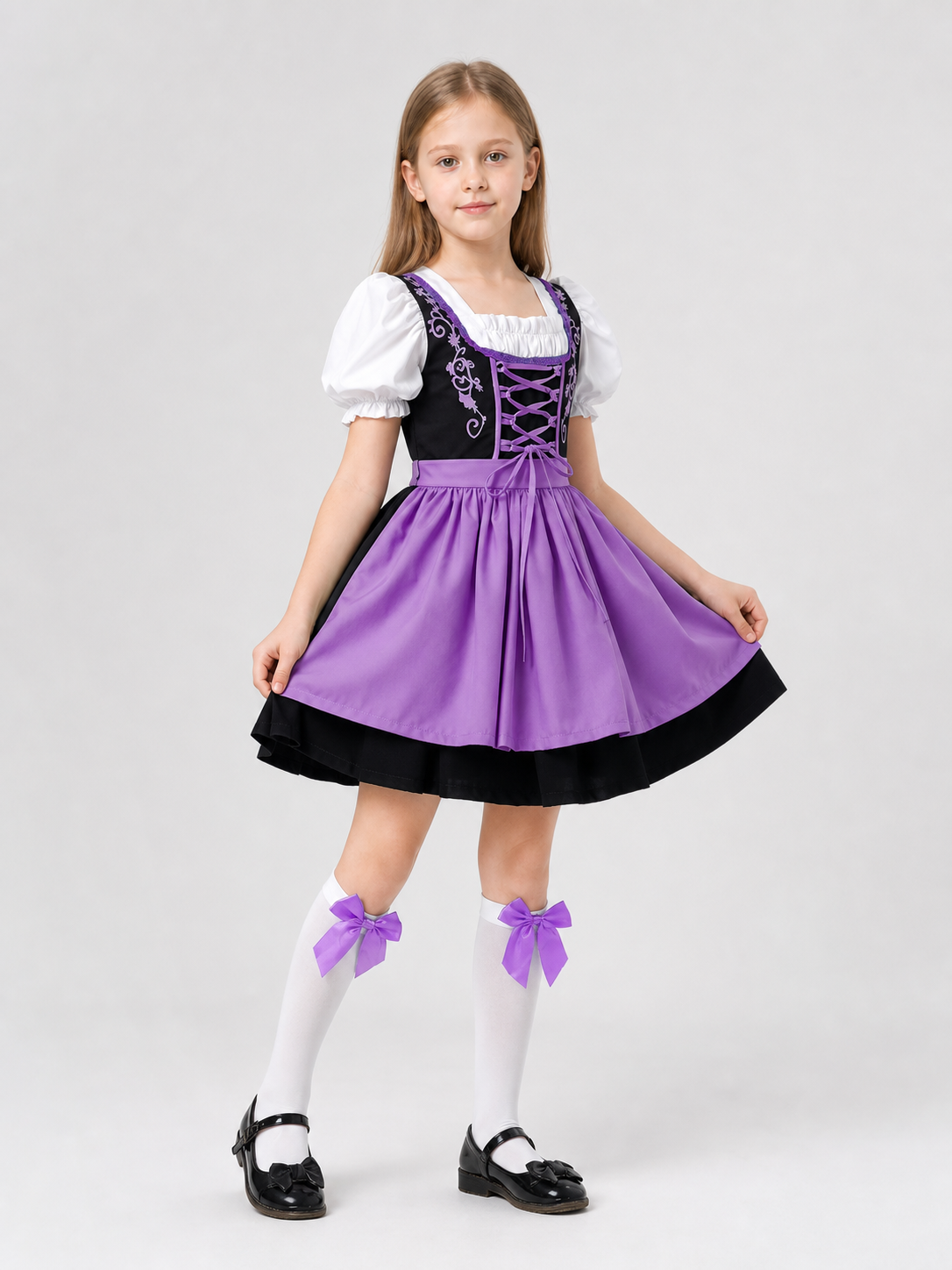 Dirndl Carnival Dress with Apron and Accessories