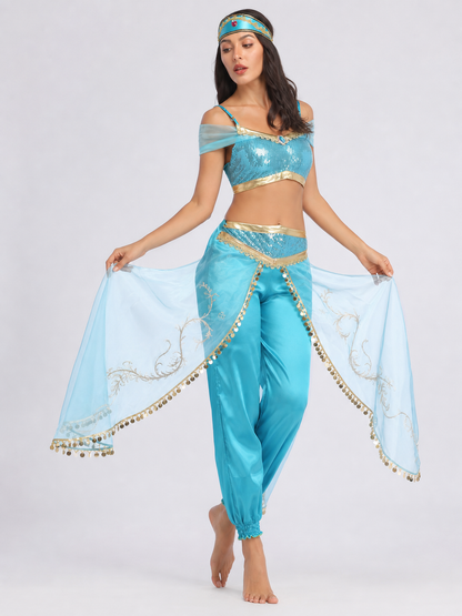 Themed Costume with Sequins and Harem Pants