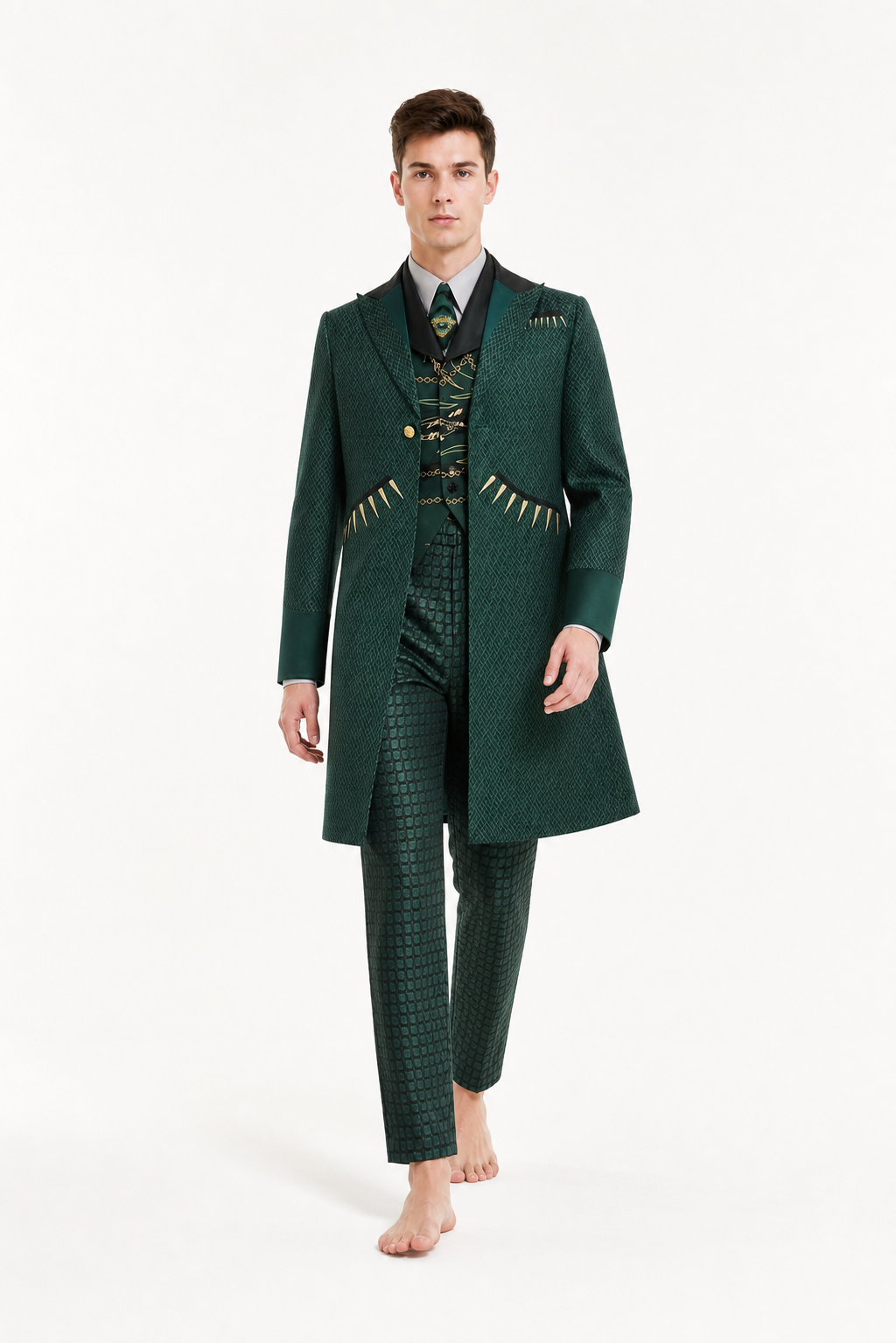 Suit set with jacket, vest, and trousers product detail 2