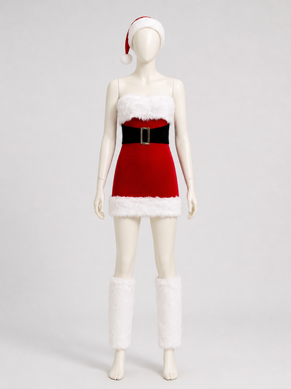 Santa Claus Christmas Costume with Dress Costume Dresses detail 2
