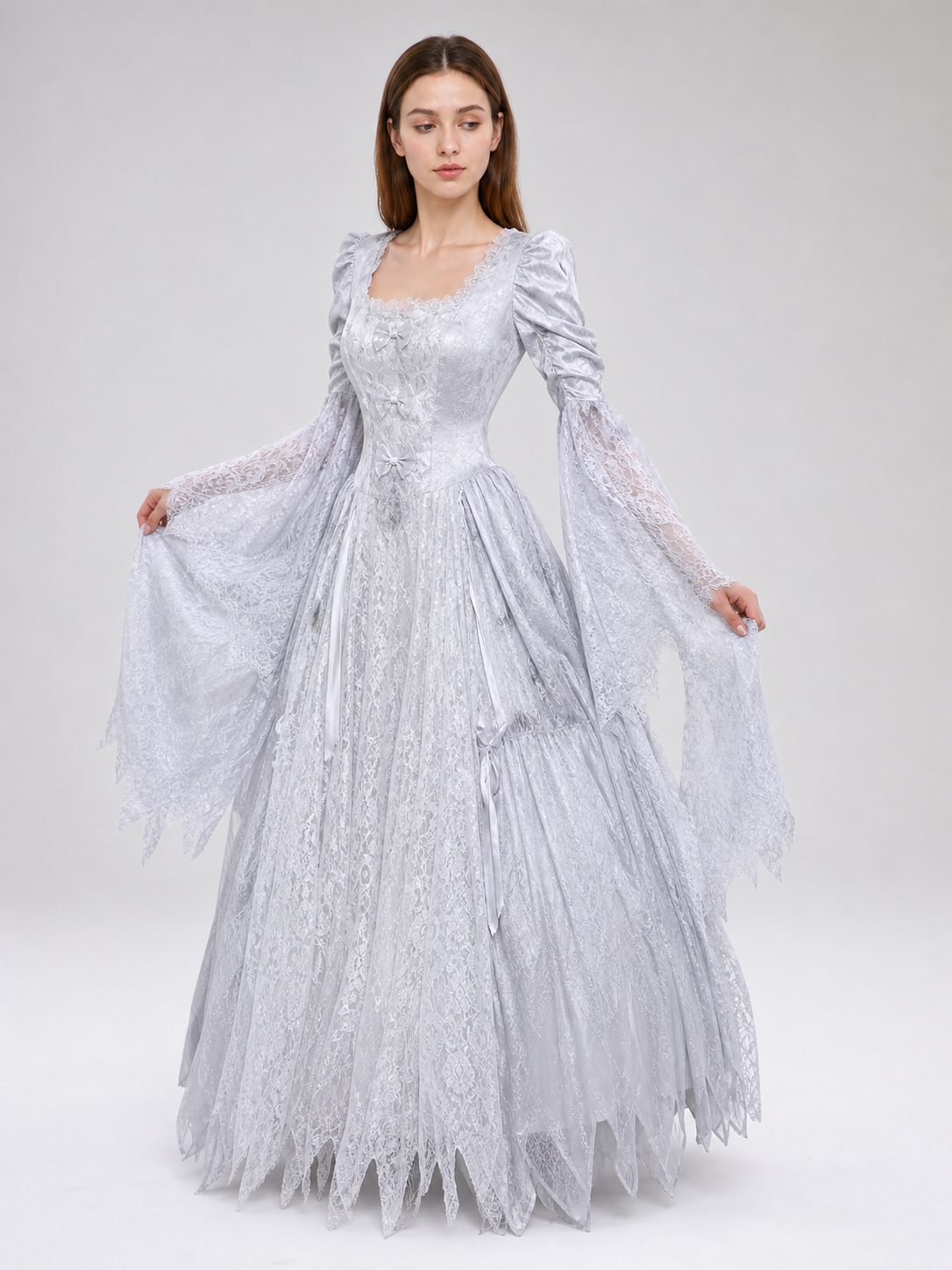 Halloween cosplay costume dress with a full skirt