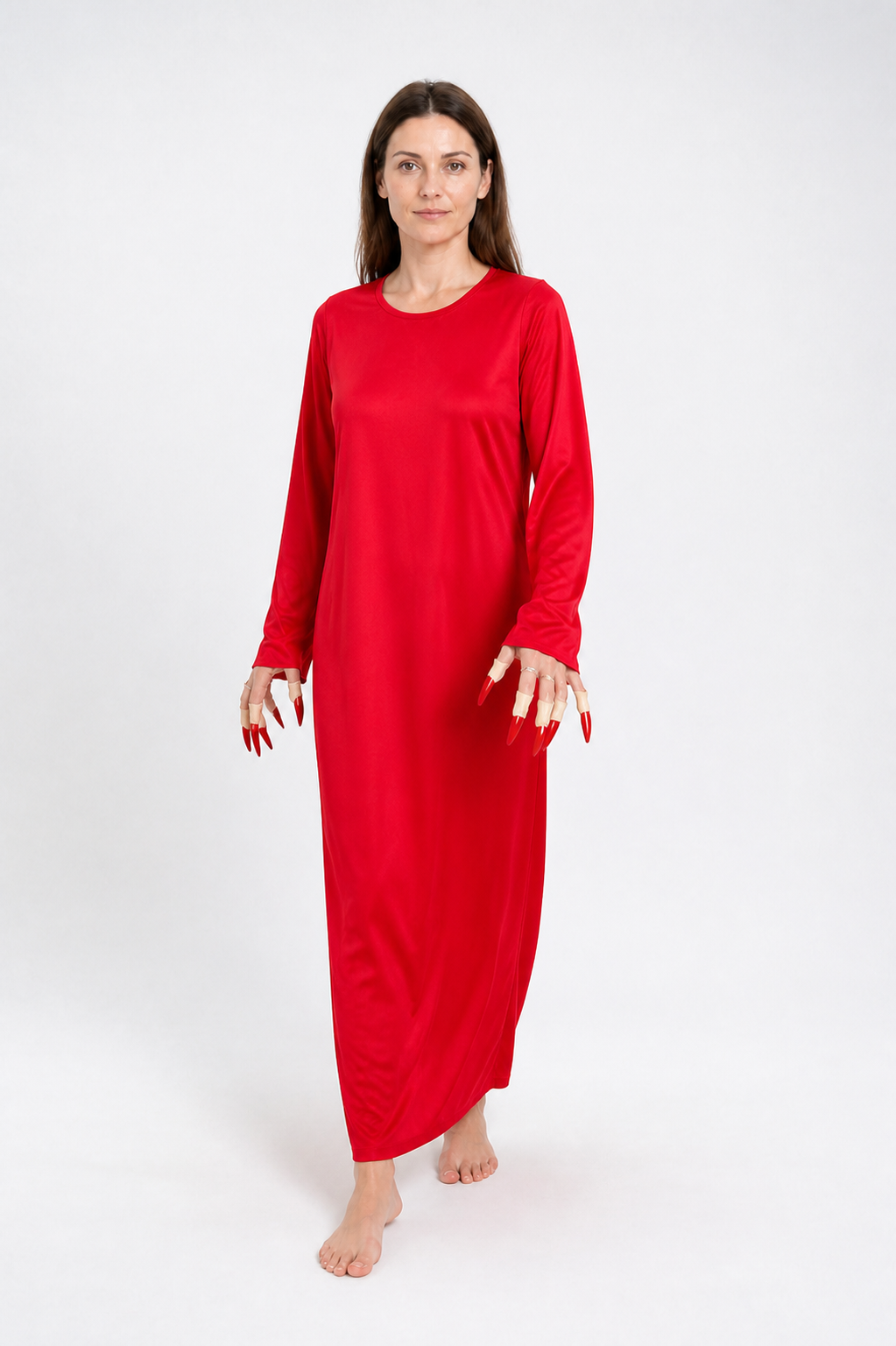 Zombie Costume, Long Red Robe for Halloween Costumes detail 2