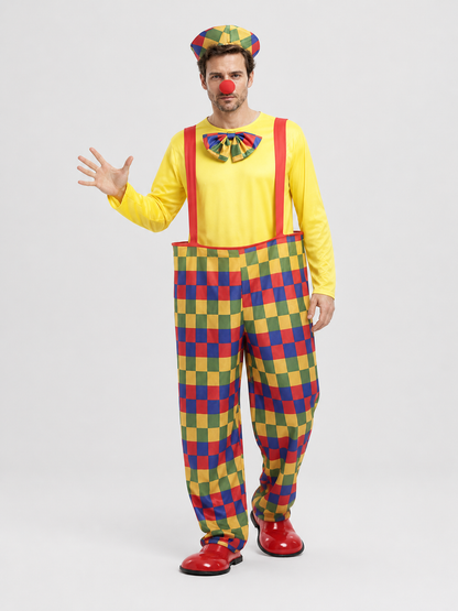 Clown Costume: Shirt, Jumpsuit, and Hat Costume Headwear detail 2