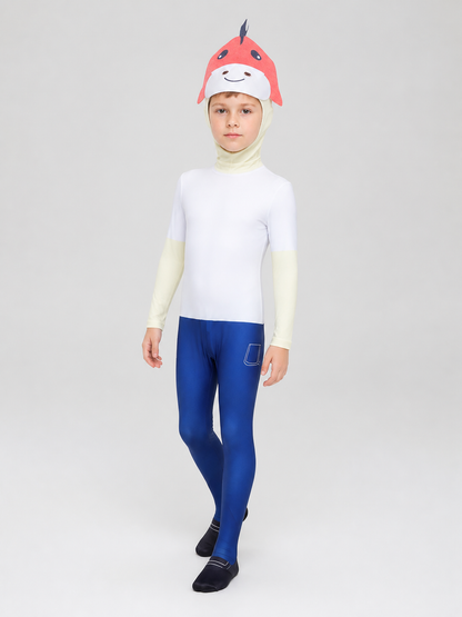 Carnival Costume Jumpsuit with Red Hat Costume Headwear detail 2