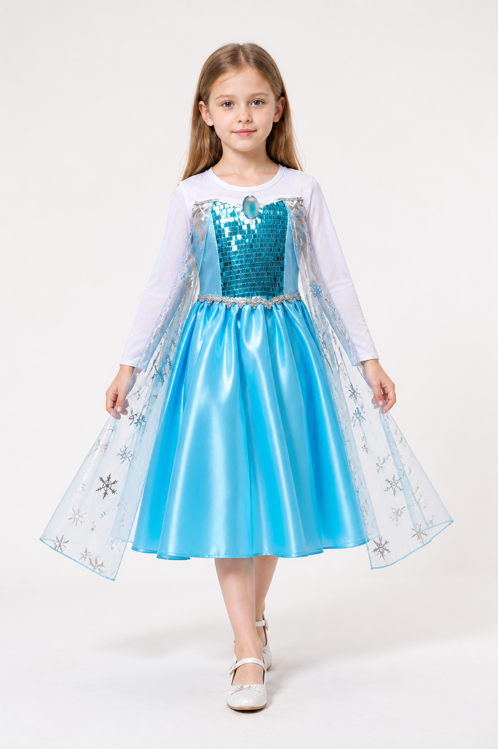 Princess Dress with Sequins and Snowflakes Costume Dresses detail 2